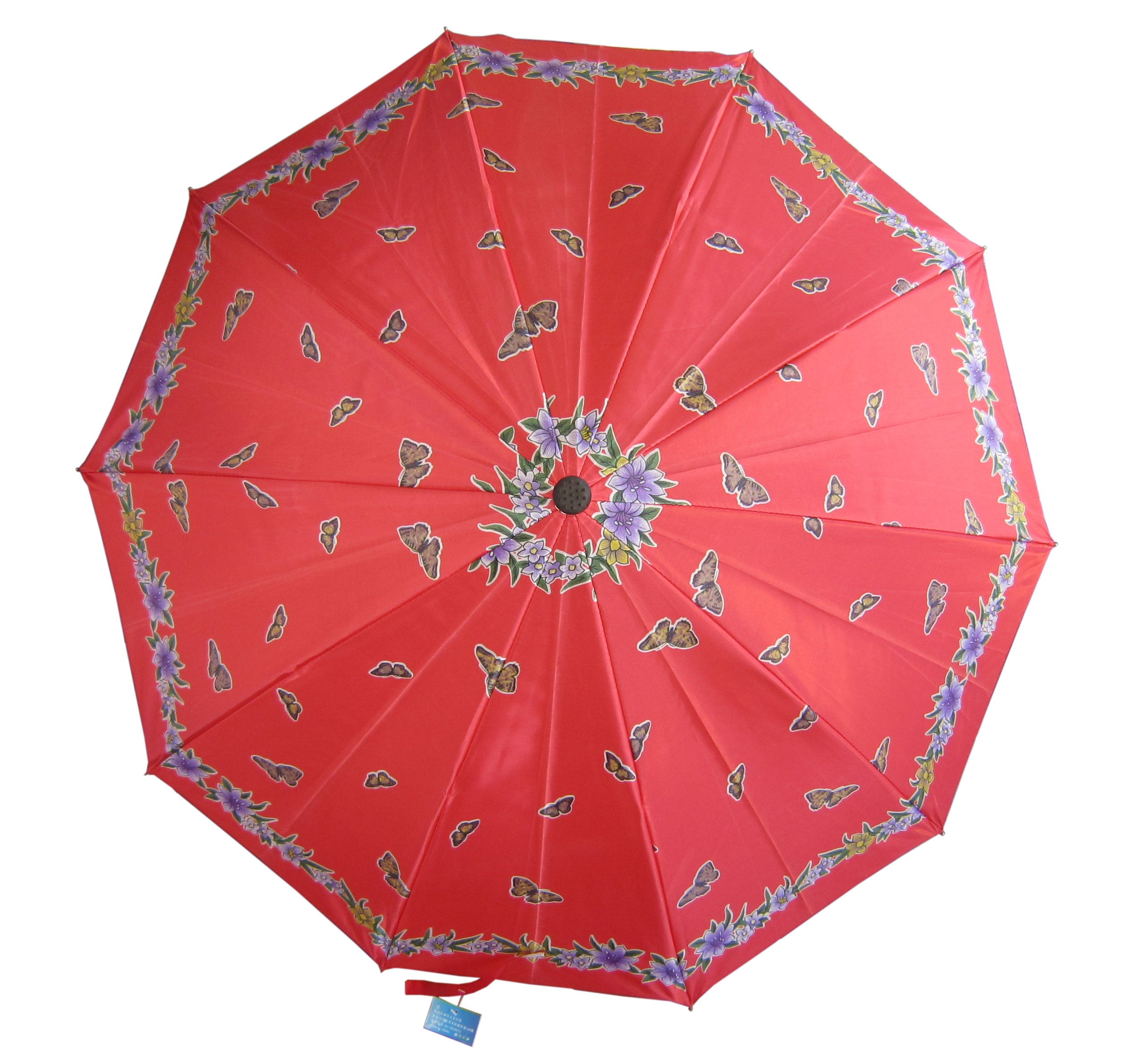 satin printed straight automatic umbrella