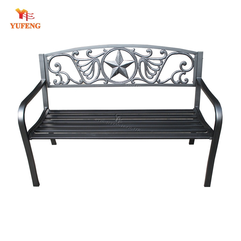 Comfortable and Durable metal Garden iron park bench