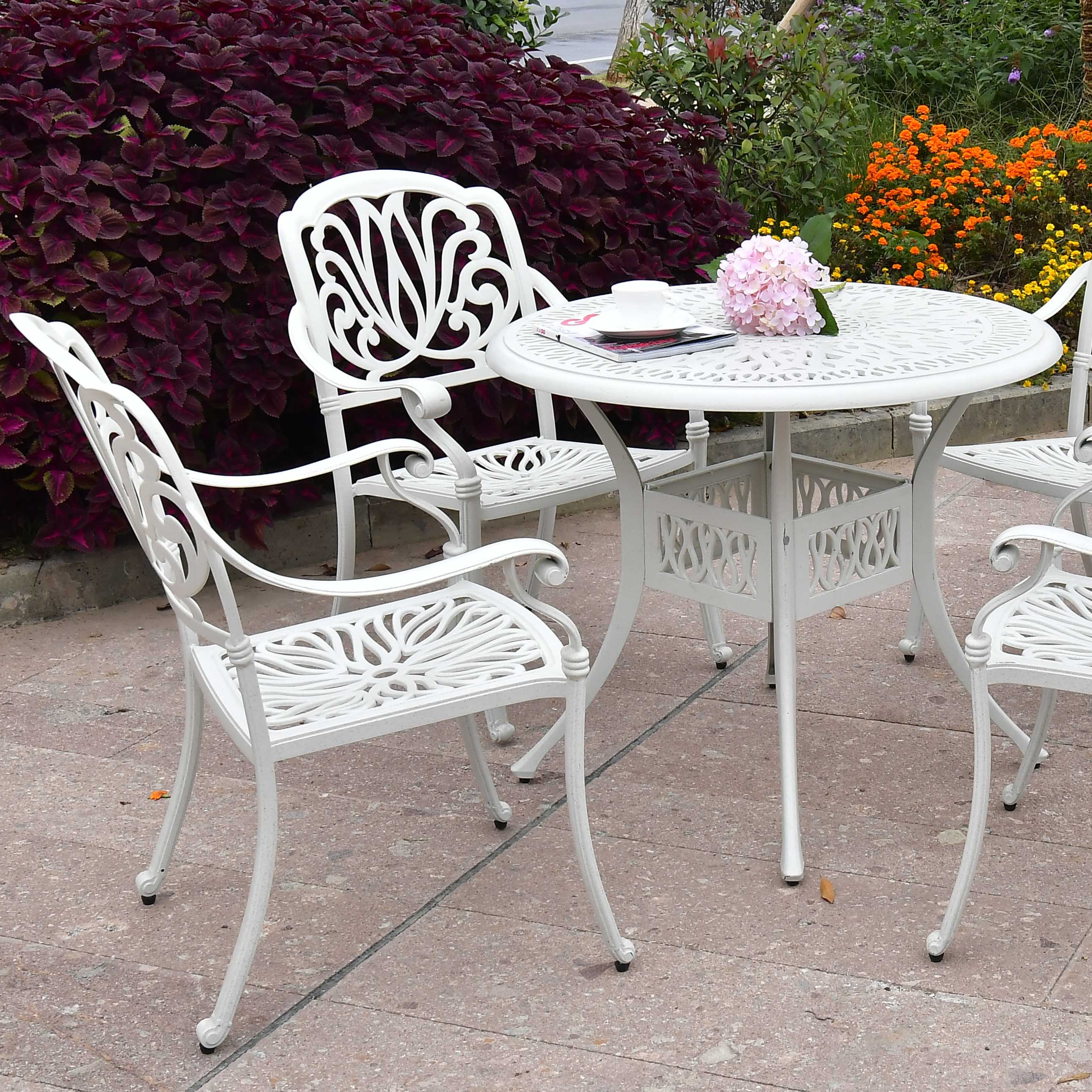 5pcs Cast alu. garden bistro set