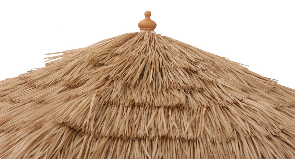 3M straw umbrella with tassels