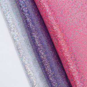 Customized Color And Style High Elastic Fingerpoint Foil Glitter 80 Nylon 20 Spandex Mystique Spandex Knitted Fabric Decoration