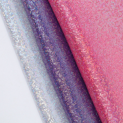 Customized Color And Style High Elastic Fingerpoint Foil Glitter 80 Nylon 20 Spandex Mystique Spandex Knitted Fabric Decoration