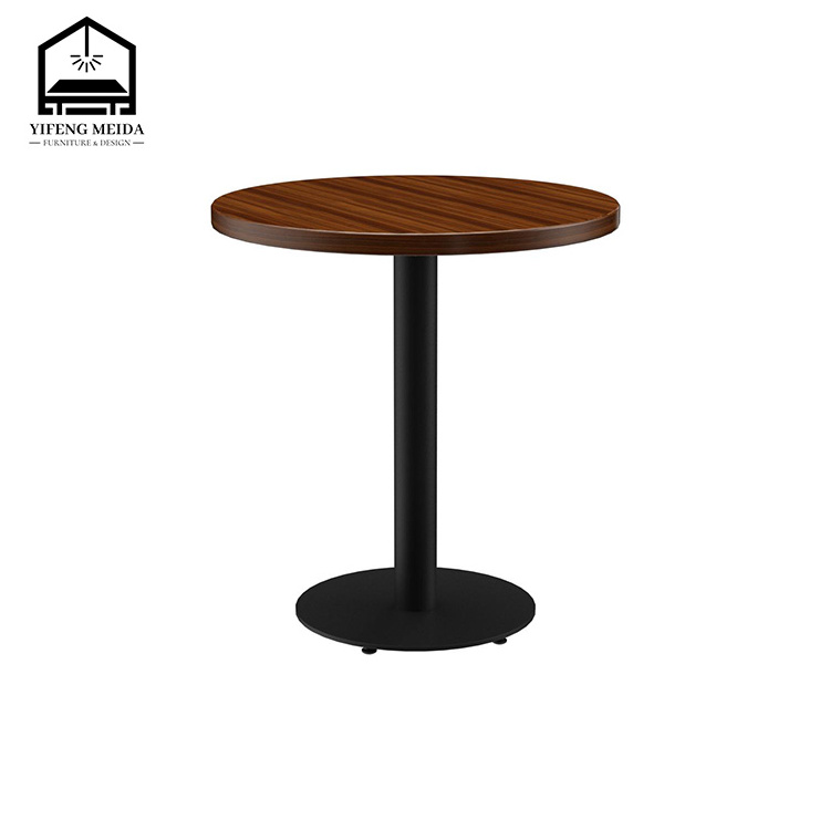 restaurant furniture garden cafe hotel dining tables stainless steel iron base and plywood table top