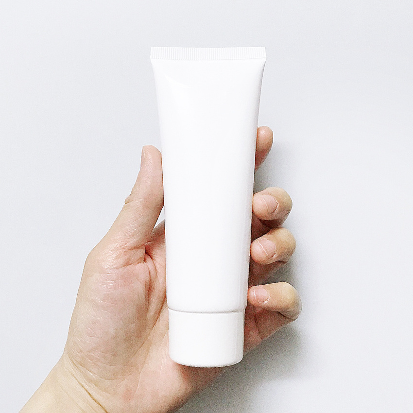 OEM Empty Packaging White Cosmetic Body Lotion Hand Cream Sunscreen PE Plastic Squeeze Soft Tube