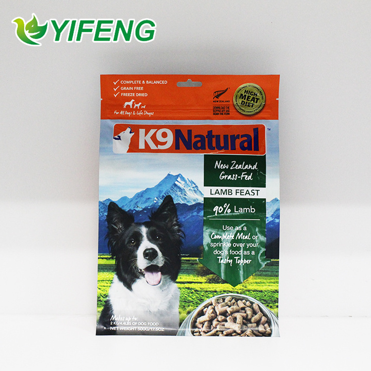 Biltong Food Safe Pet Pouches Bag with Zipper Transparent Feed Laminated Plastic Animal 25kg PE Stand up Pouch Carton Packing