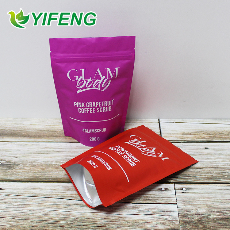 Frosted Plastic Zipper Bag Made Craft Food Packaging Drawstring Low Moq Printing Digital Printed Stand Up Pouch