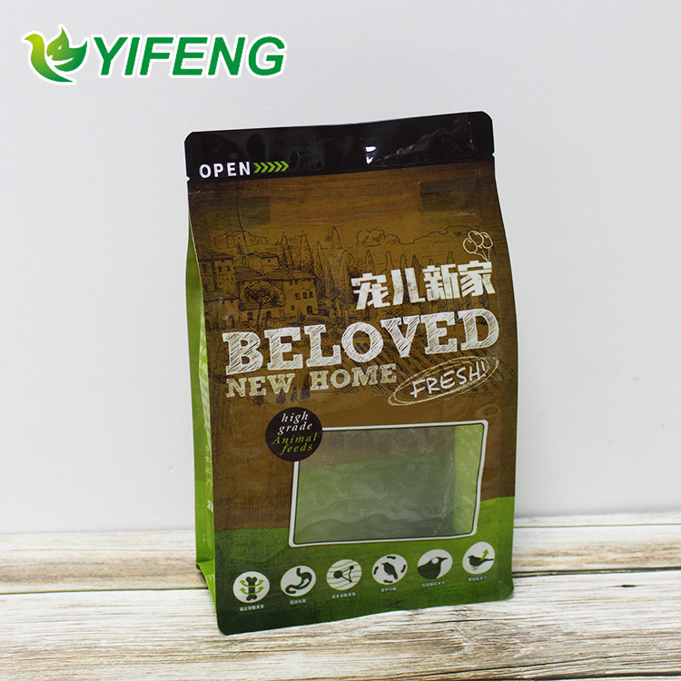 Biltong Food Safe Pet Pouches Bag with Zipper Transparent Feed Laminated Plastic Animal 25kg PE Stand up Pouch Carton Packing