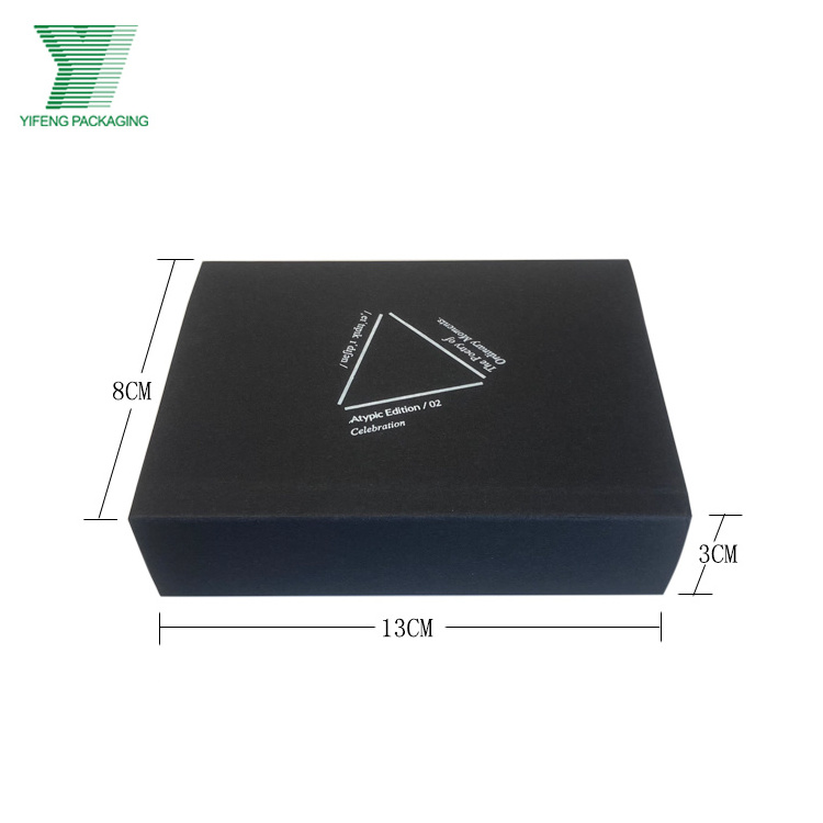 Custom logo wholesale luxury cardboard paper sliding drawer packaging boxes black drawer with puller gift box with foam inserts