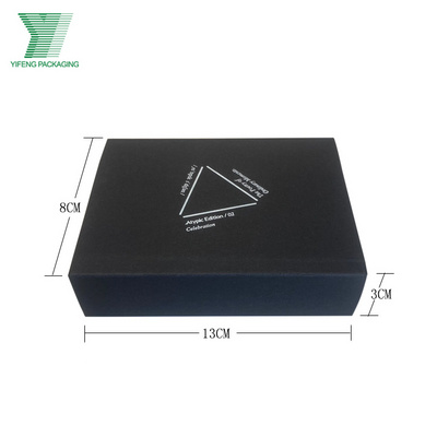 Custom logo wholesale luxury cardboard paper sliding drawer packaging boxes black drawer with puller gift box with foam inserts