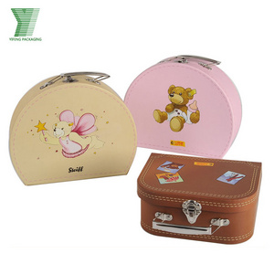 Luxury Rigid Cardboard Children Toys Packaging Suitcase Box Cardboard Luggage Gift Box With Metal Lock