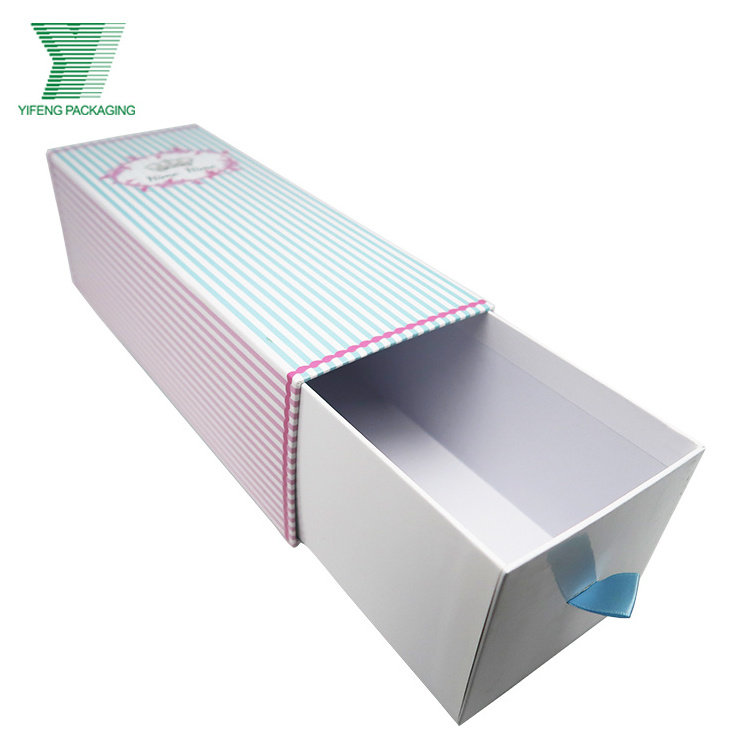 Customized Printing Color Pink Toy Packaging Baby Doll Paper Box Drawer Boxes with Customized Logo Sliding Gift Box