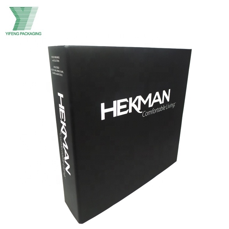 Office Supplies white logo black printing rigid clipboard paper folder with 3 D/O shape rings binder A3/A4/A5 size