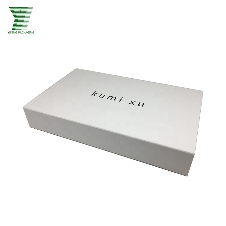 Wholesale white plate folding magnetic flip apparel box clothes packaging shoe packaging boxes