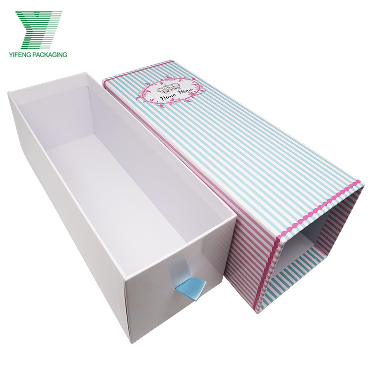 Customized Printing Color Pink Toy Packaging Baby Doll Paper Box Drawer Boxes with Customized Logo Sliding Gift Box