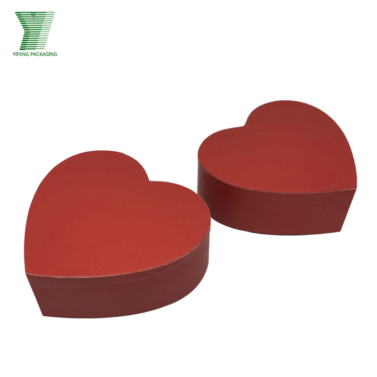 Red paper customized Valentine's Day promotion chocolate and flower packaging boxes cheap wholesale wrapping heart shaped box