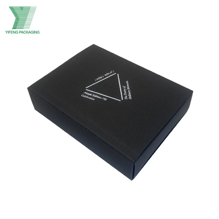 Slide Drawer Paper Box with Black Foam for Jewelry Custom Logo Cardboard Jewelry Gift Bag Necklace Jewelry Box Packaging