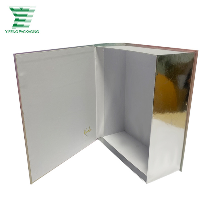 Custom rigid cardboard paper box gift storage decorative fake book shape packaging box