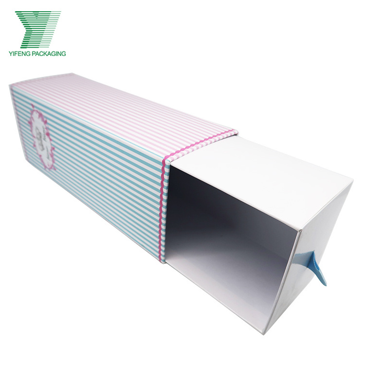 Customized Printing Color Pink Toy Packaging Baby Doll Paper Box Drawer Boxes with Customized Logo Sliding Gift Box