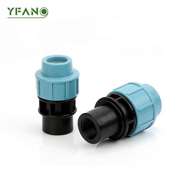 PP Double Union Ball Valve Irrigation Compression Fittings PN16 For Water Pipes PE Pipe Fittings Poly Pipe HDPE Fittings