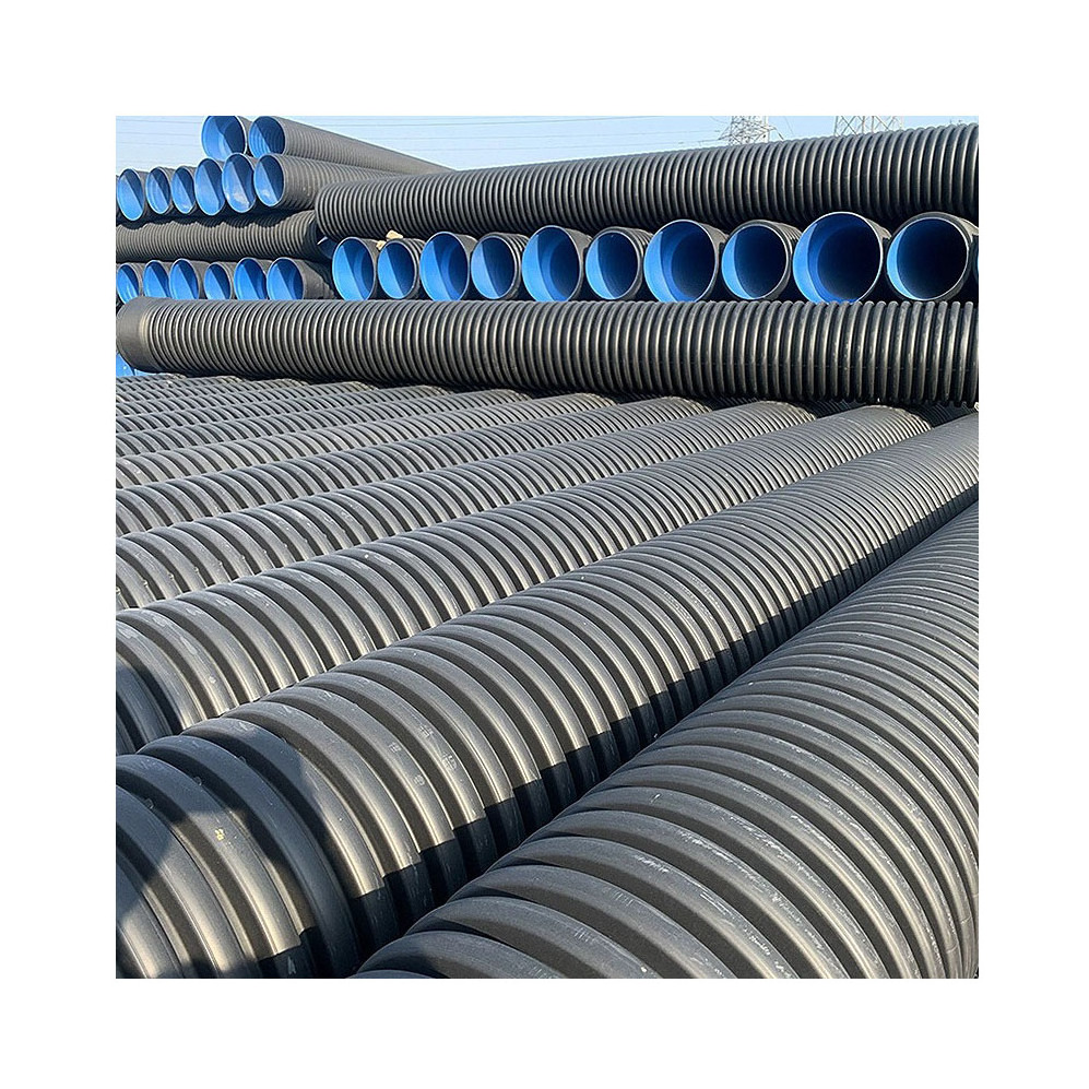 YiFang Polyethylene Drainage Culvert Sewage Drain Pipe Large Size 8 10 36 Inch Water Double Wall Corrugated Hdpe Pipe