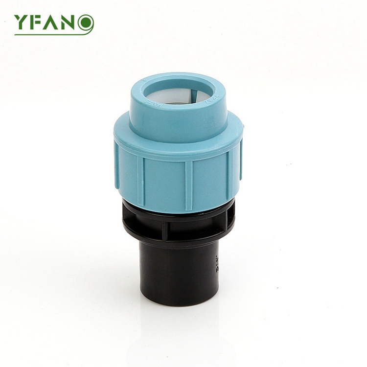 PP Double Union Ball Valve Irrigation Compression Fittings PN16 For Water Pipes PE Pipe Fittings Poly Pipe HDPE Fittings