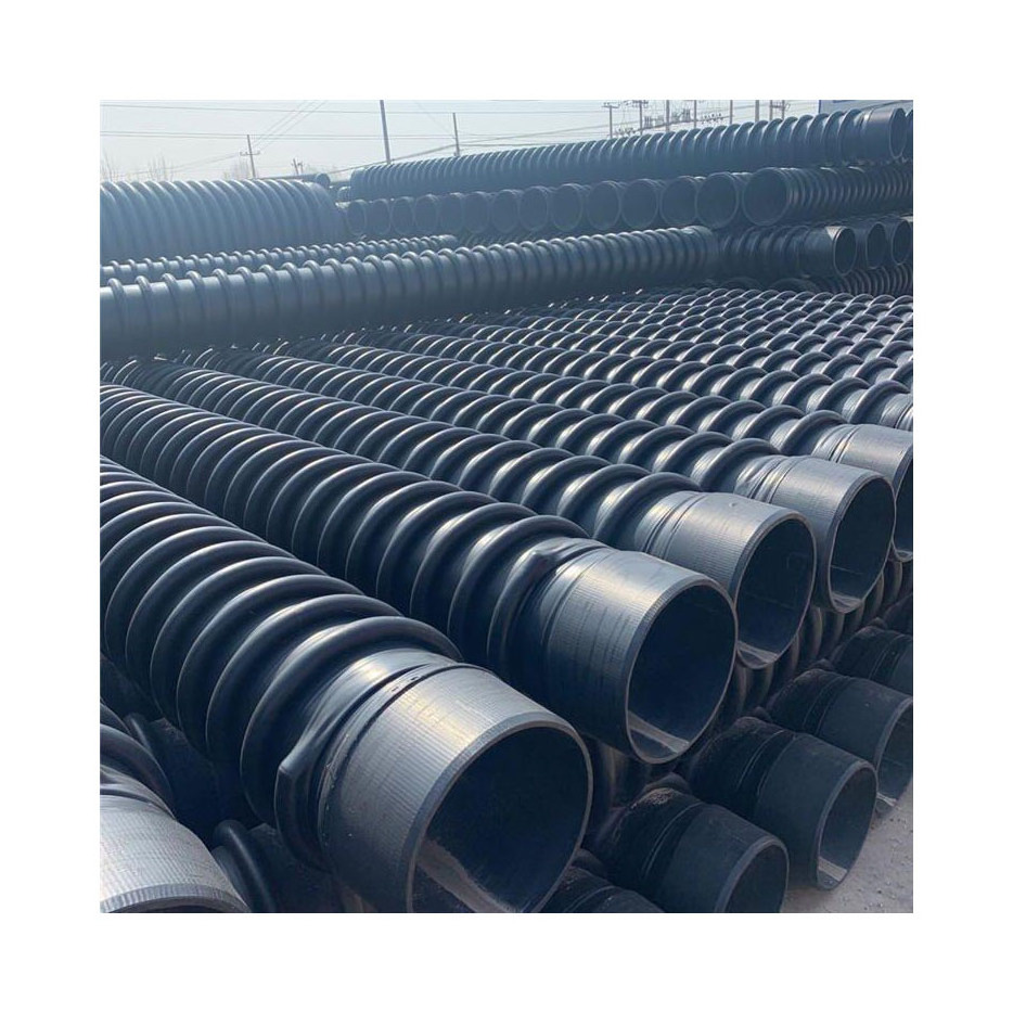 YiFang 15 Inch Plastic Culvert Double Wall Large Driveway Corrugated Pipe