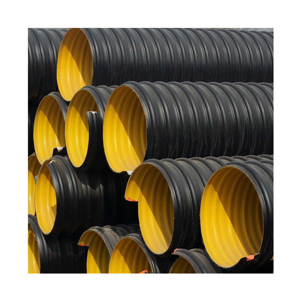 YiFang 110Mm 200Mm Hdpe Double-Wall Corrugated Drainage Culvert Pipe Tube Double Wall 36 Inch Dn300 Plastic Pipes