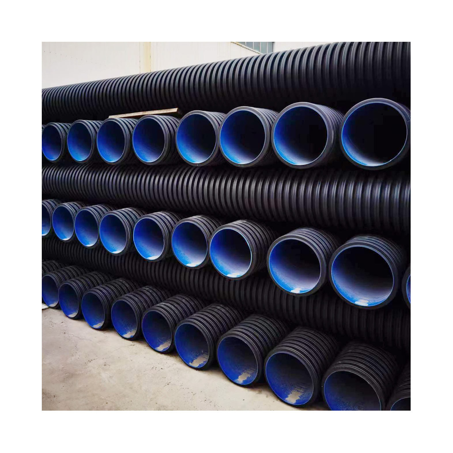 YiFang Polyethylene Drainage Culvert Sewage Drain Pipe Large Size 8 10 36 Inch Water Double Wall Corrugated Hdpe Pipe