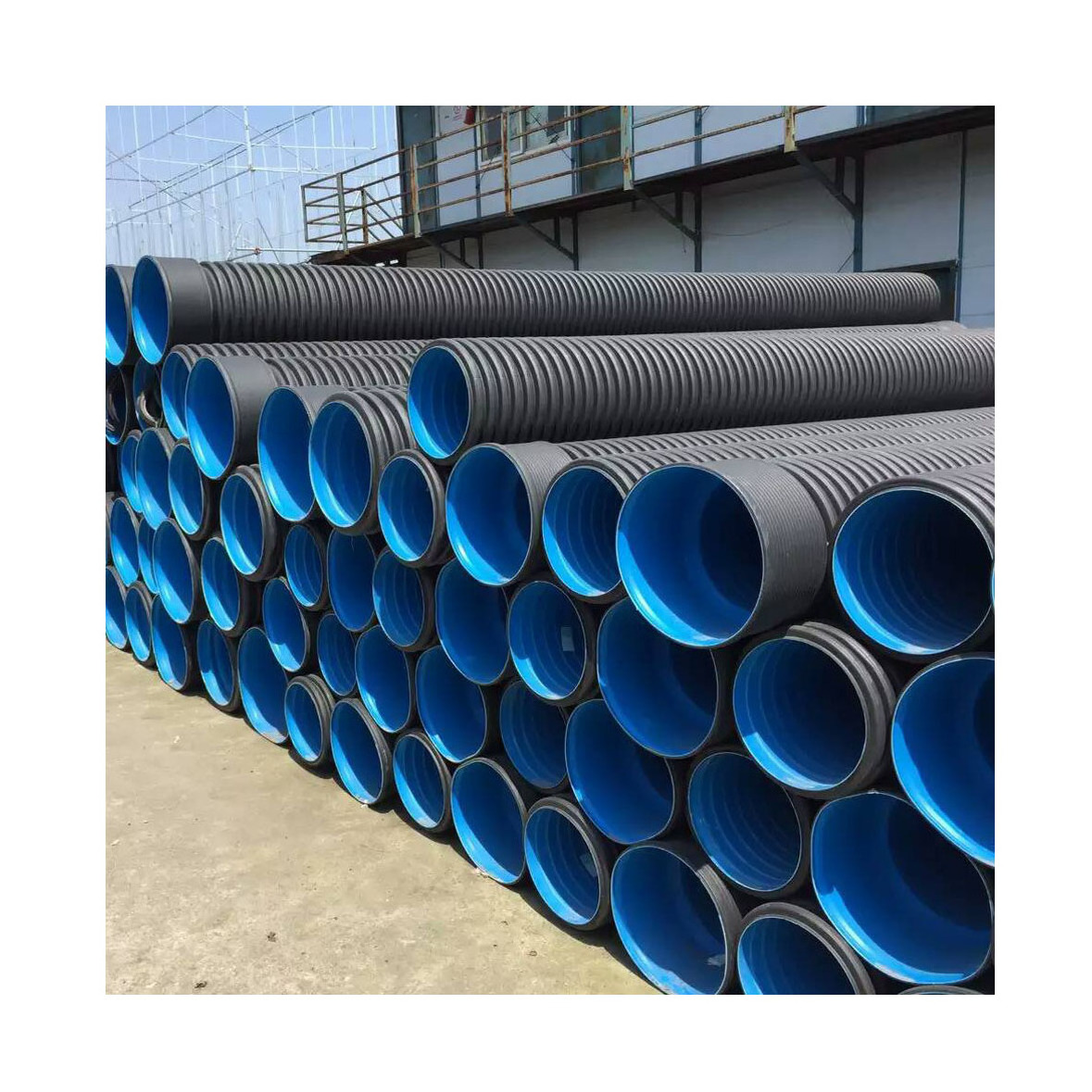 YiFang Drainage Culvert Sewage Drain Pipe Large Size 8 10 36 Inch 100 Water Hdpe Double Wall Corrugated Pipes