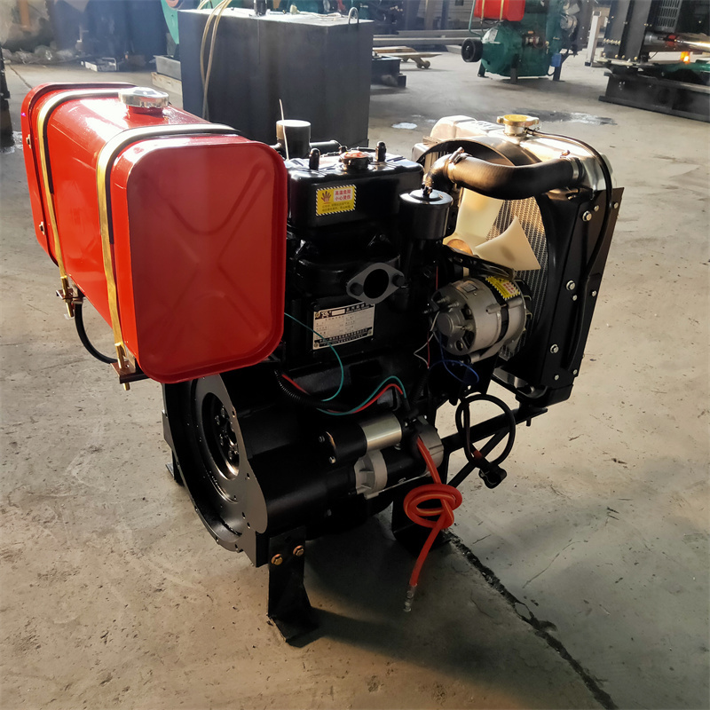 wholesale direct injection water cooling 2 cylinder 38hp diesel engine with radiator and fuel tank for diesel generator