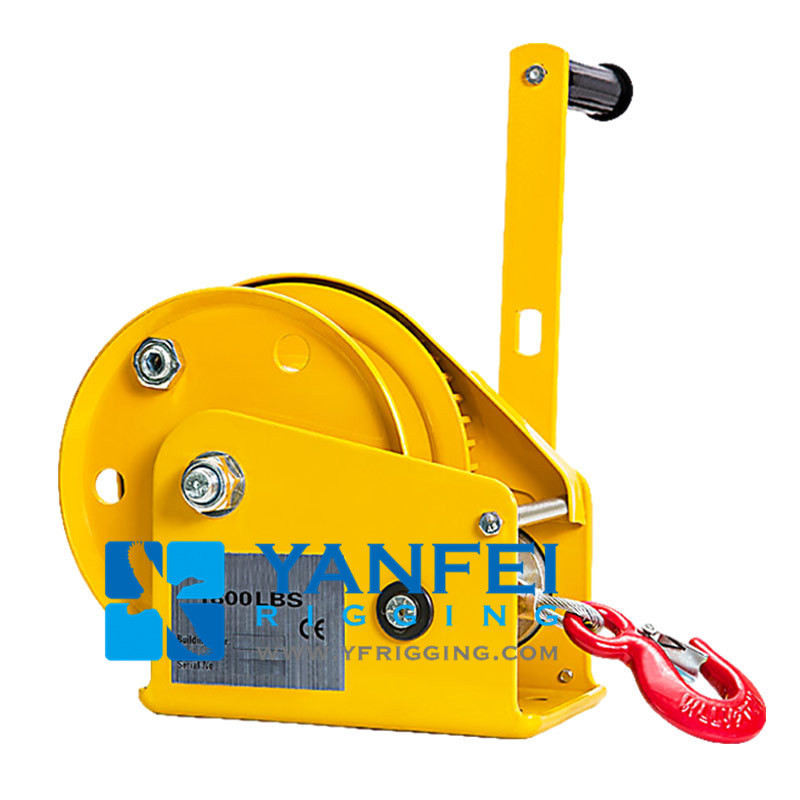 1200LBS 1800LBS 2600LBS portable self locking hand winch with stainless rope