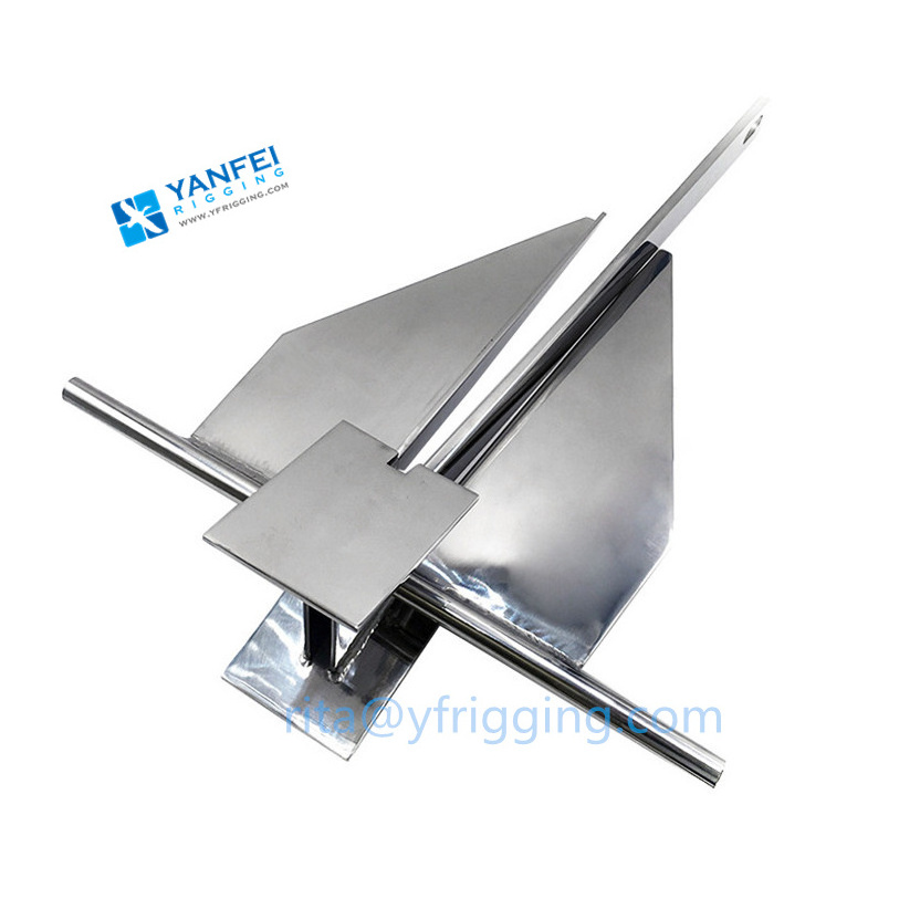 Manufacturer Stainless Steel Boat Parking Ship Anchor Mirror Finished Danforth Anchor For Marine