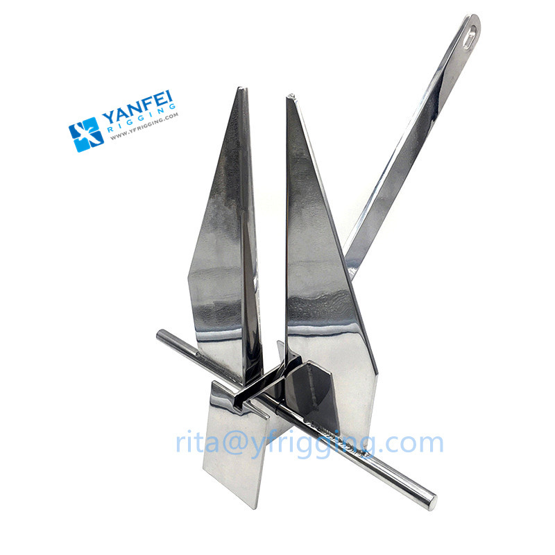 Manufacturer Stainless Steel Boat Parking Ship Anchor Mirror Finished Danforth Anchor For Marine