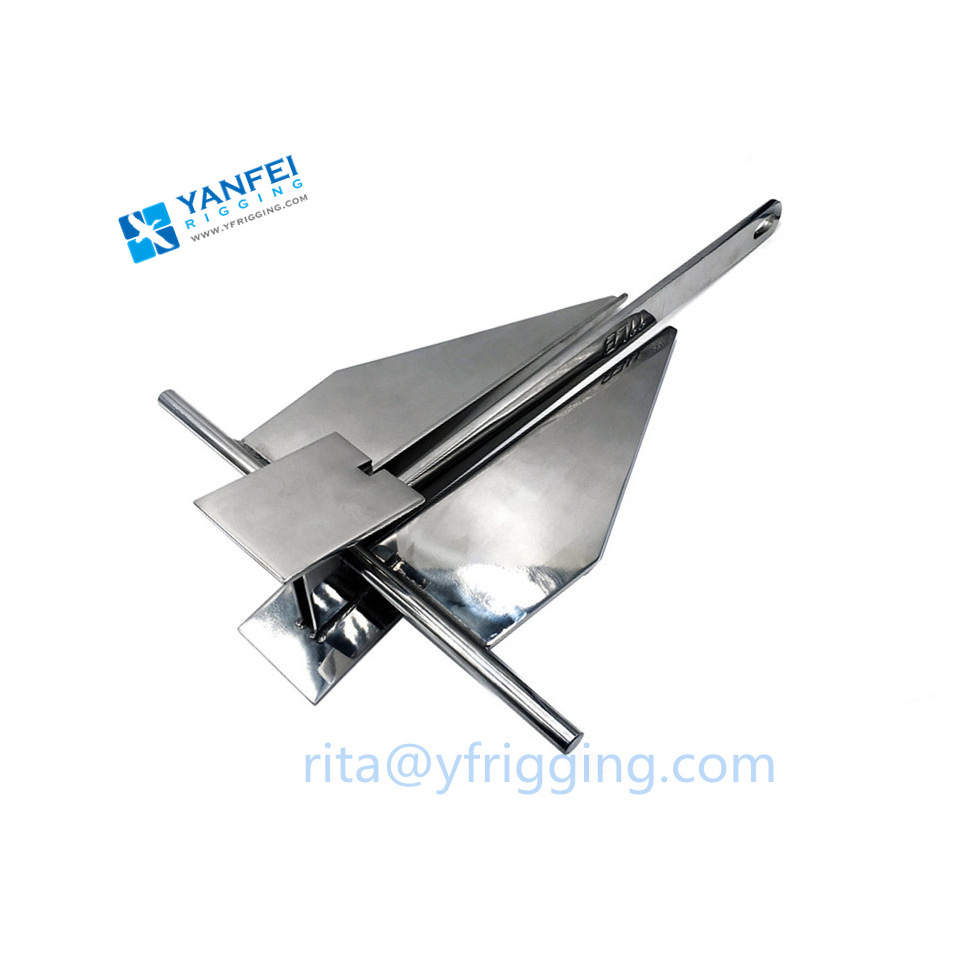 Manufacturer Stainless Steel Boat Parking Ship Anchor Mirror Finished Danforth Anchor For Marine