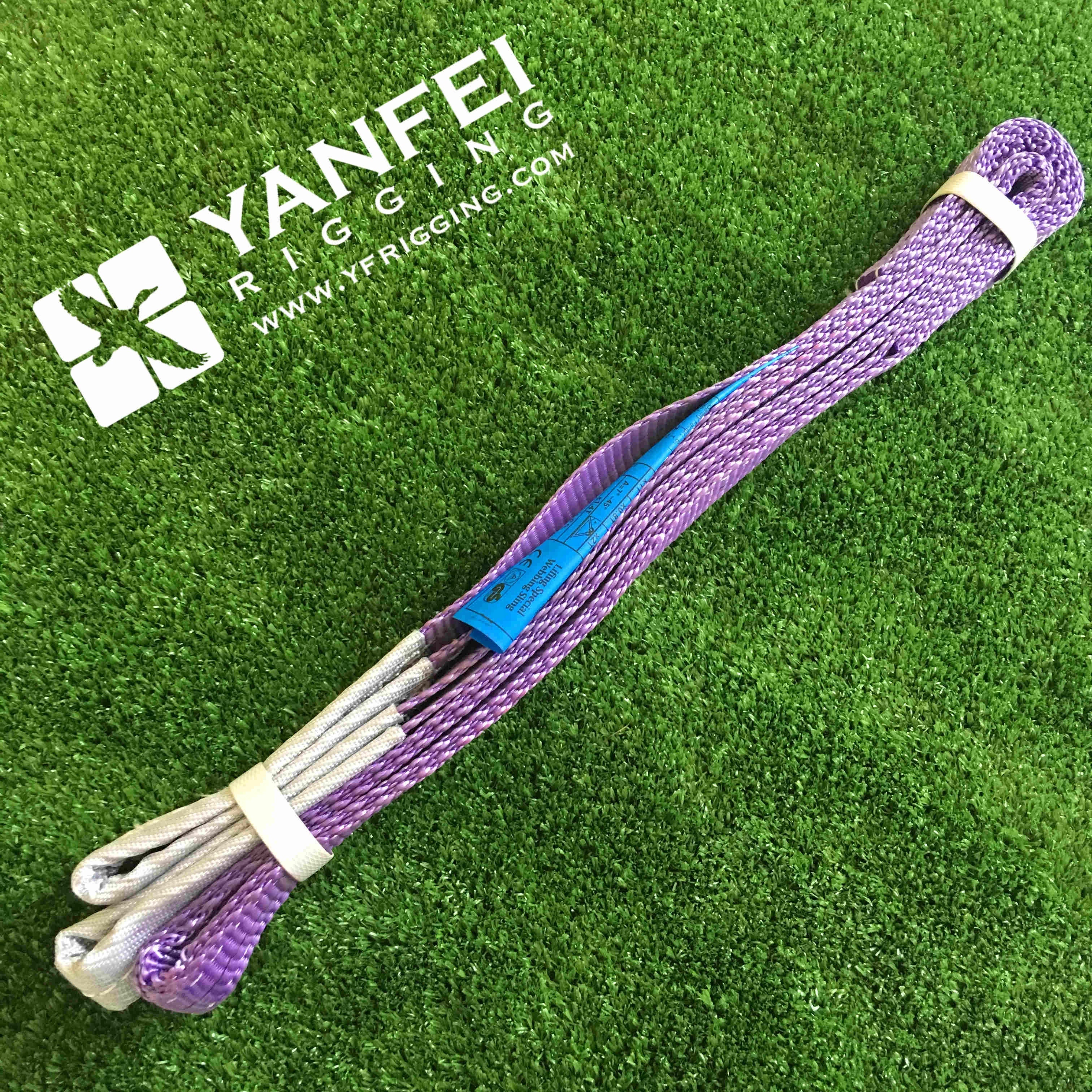 1-10 ton Flat Sling Hoisting Belt Lifting straps ratchet winch strap webbing with flat hook for Crane Lifting