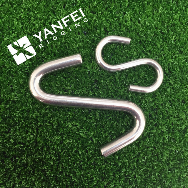 Stainless Steel Open End S Hook Compatible Connectors S-Shaped Hanging Hook