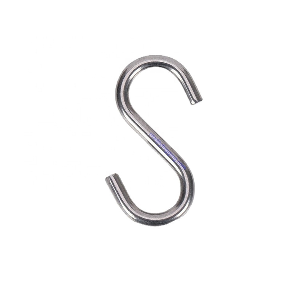 Stainless Steel Open End S Hook Compatible Connectors S-Shaped Hanging Hook