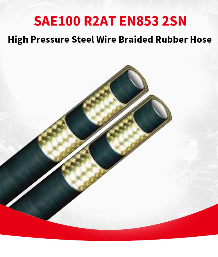 Super Long Service Life Industrial Hydraulic High Pressure Rubber Hoses Pipe Assembly Flexible Hydraulic Hose