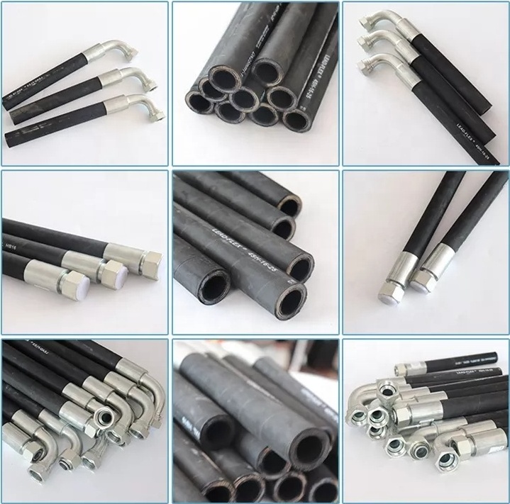 Super Long Service Life Industrial Hydraulic High Pressure Rubber Hoses Pipe Assembly Flexible Hydraulic Hose