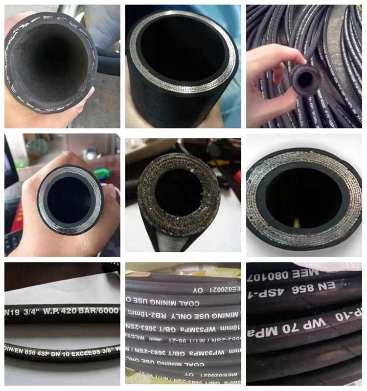 Super Long Service Life Industrial Hydraulic High Pressure Rubber Hoses Pipe Assembly Flexible Hydraulic Hose