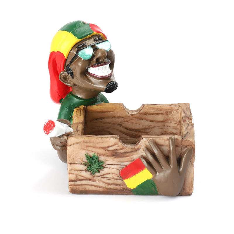 Yufan JL-407S Pocket Funny Designer Luxury Cheap Decorative Stone Jamaican Cigar Resin Ashtray Smoking Molds