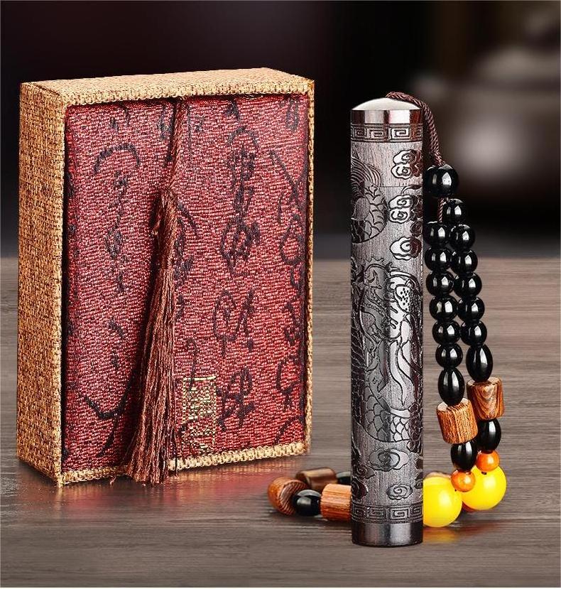 New USB Charging Lighter Cigarette BBQ Lighter Chinese Style Wooden Electric Arc Lighter