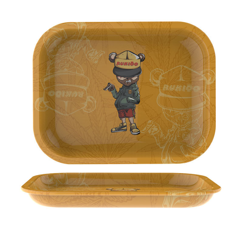 Yufan Factory Price S Size Accessories Smoking Custom Rolling Tray Tobacco Metal Rolling Tray