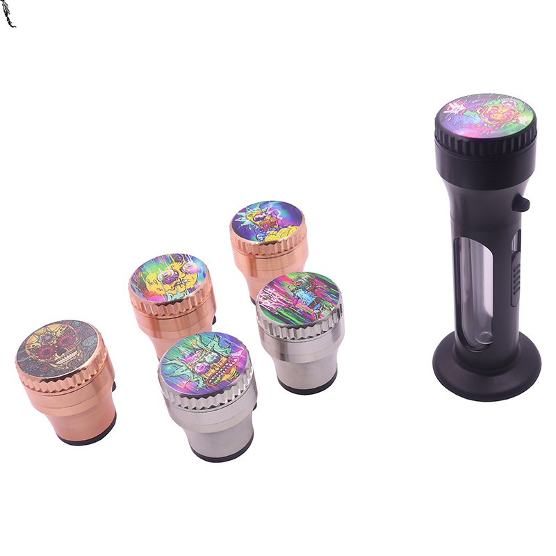 Wholesale Custom Logo new design hemp grinder zinc alloy herb grinder with filling tube