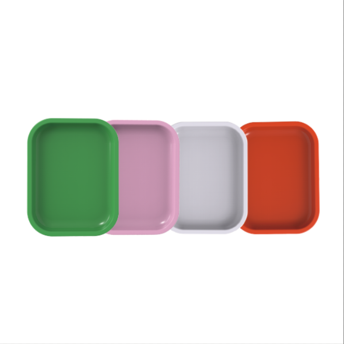 Yufan JL-003Z Wholesale Metal Serving Tray Pure Color Tin Smoking Custom LOGO Rolling Tray