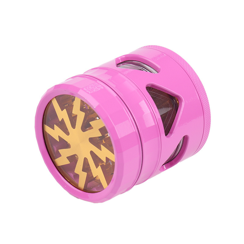 lightening 2.5 inch big size herb grinder wholesale tobacco metal zinc alloy custom grinder