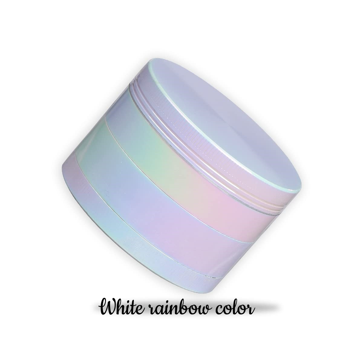 Smoke shop wholesale white rainbow grinder custom 2.5 inch spice grinder herb grinder