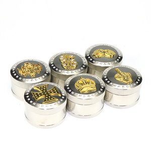 JL-401J Zinc Alloy Pink With Handle Large Mold Metal Grinders Herbal 4 Layers Cool Custom Logo Dry Herb Grinder