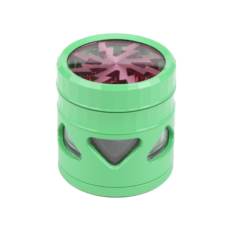 lightening 2.5 inch big size herb grinder wholesale tobacco metal zinc alloy custom grinder