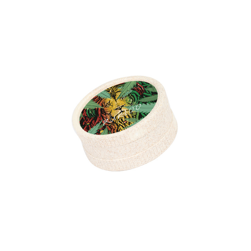 Yufan Wholesale 55mm Custom Logo Plant Fiber Tobacco Grinders Biodegradable Manual Herb Grinder